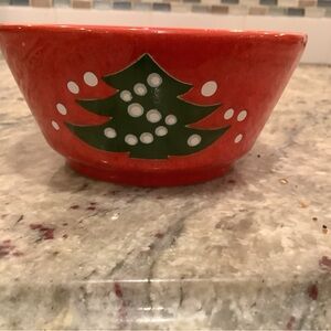 Waechtersbach Germany Christmas Tree 5" Red Bowl